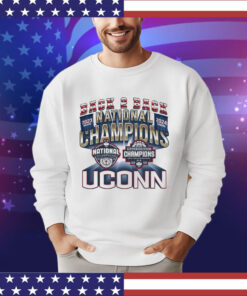 Official Uconn Mbb 2024 National Champions Back To Back Banners T-shirt