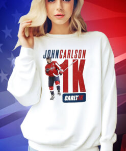 Official Washington Capitals John Carlson’s 1,000-game Carly1k T-shirt