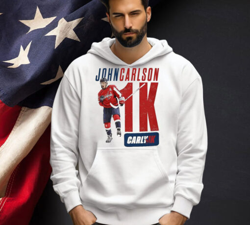 Official Washington Capitals John Carlson’s 1,000-game Carly1k T-shirt