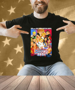 Official Wrestling Dontaku 2024 Illustration T-shirt