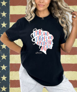 Pro Choice AF Reproductive Rights Messy Bun US Flag 4th july T-Shirt