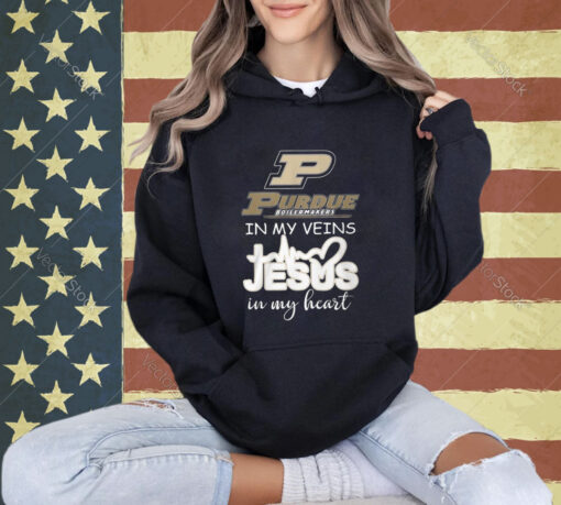 Purdue In My Veins Jesus In My Heart T-Shirt