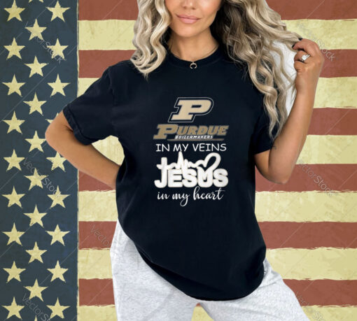 Purdue In My Veins Jesus In My Heart T-Shirt