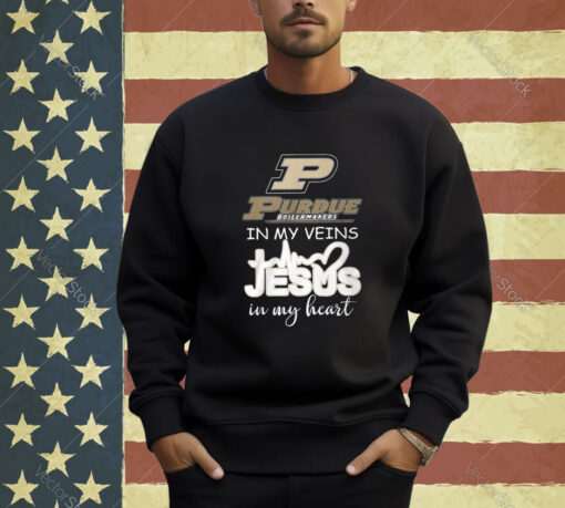 Purdue In My Veins Jesus In My Heart T-Shirt