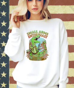 Small Arms Enthusiast Funny T-rex Dinosaur Gun T-Shirt