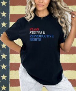 Stars Stripes Reproductive Rights Patriotic USA Flag Colors T-Shirt