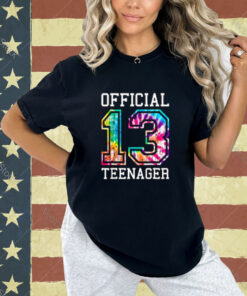 Tie Dye Official Teenager 13th Birthday Shirt For Girls Boys T-Shirt