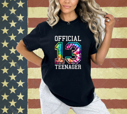 Tie Dye Official Teenager 13th Birthday Shirt For Girls Boys T-Shirt