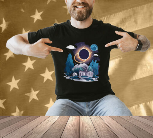 Total Solar Eclipse 2024 Shirt, Lunar Astronomy, Solar Eclipse Souvenir, April 8, 2024 T-shirt