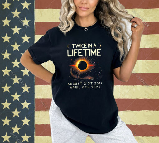 Total Solar Eclipse 2024 Unisex Shirt, Twice In A Lifetime Solar Eclipse Shirt, April 8 2024 shirt