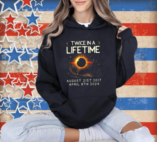 Total Solar Eclipse 2024 Unisex Shirt, Twice In A Lifetime Solar Eclipse Shirt, April 8 2024 shirt