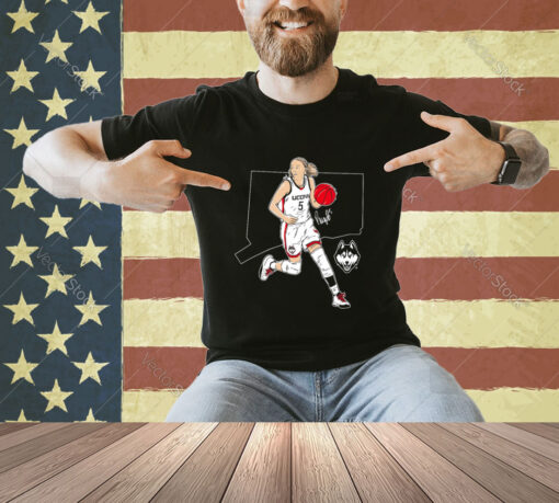 UConn Basketball Paige Bueckers Super Star Pose – Licensed T-Shirt