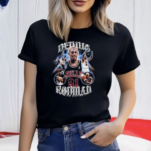 Dennis Rodman Bulls The King Of Rebounding And The Graphic T-Shirt