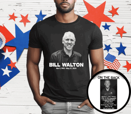 Bill Walton 1952-2024 Thank You For The Memories Print 2 Sided T-Shirt