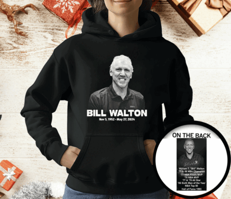 Bill Walton 1952-2024 Thank You For The Memories Print 2 Sided T-Shirt