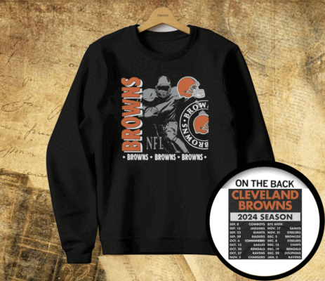 Cleveland Browns Schedule 2024 T-Shirt