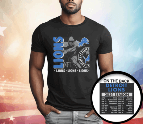 Detroit Lions Schedule 2024 T-Shirt