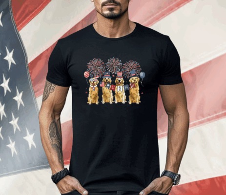 Golden Retriever 4th Of July Patriotic Shirt