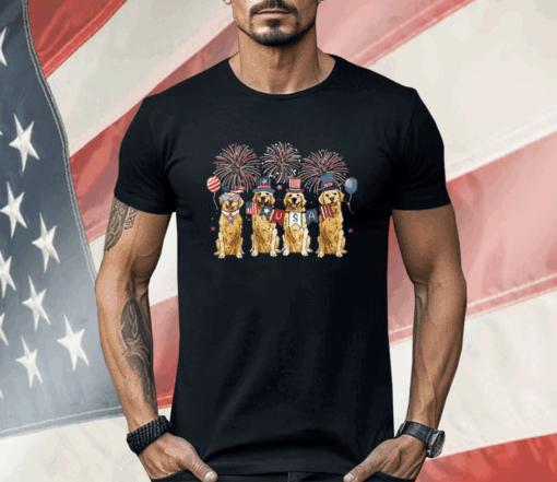 Golden Retriever 4th Of July Patriotic Shirt