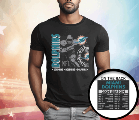 Miami Dolphins Schedule 2024 T-Shirt