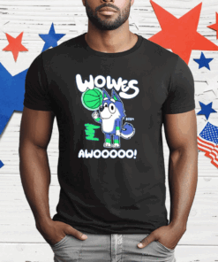 Minnesota Timberwolves Bluey Wolves Awooooo T-Shirt