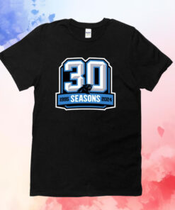 Panthers 30 Seasons 1995-2024 Logo Tee Shirt