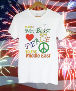 Please Mr. Beast Bring Peace To The Middle East Tee Shirt