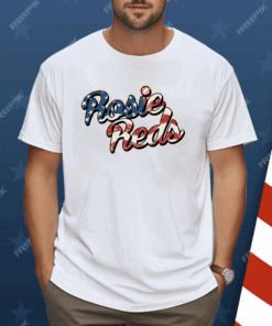 Rosie Reds White And Blue Ladies Boyfriend Shirt