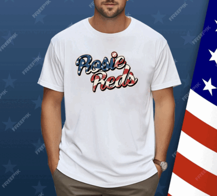 Rosie Reds White And Blue Ladies Boyfriend Shirt