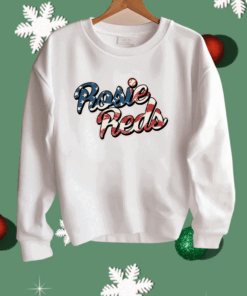 Rosie Reds White And Blue Ladies Boyfriend Shirt