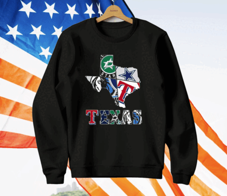 Texas Maps Sports Teams T-Shirt