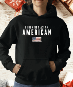 Women’s I Identify As An American Print V Neck T-Shirt