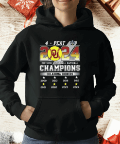 4-Peat 2024 Division I Softball National Champions Oklahoma T-Shirt