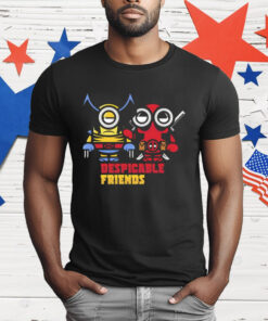 Despicable friends Minions as Wolverine and Deadpool T-Shirt