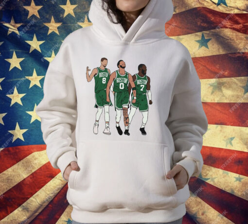 Kristaps Porzingis Jayson Tatum Jaylen Brown Big 3 Boston T-Shirt