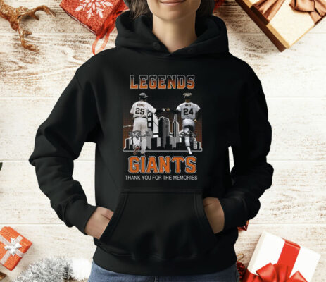 Legends Bonds And Mays Giants Thank You For The Memories T-Shirt