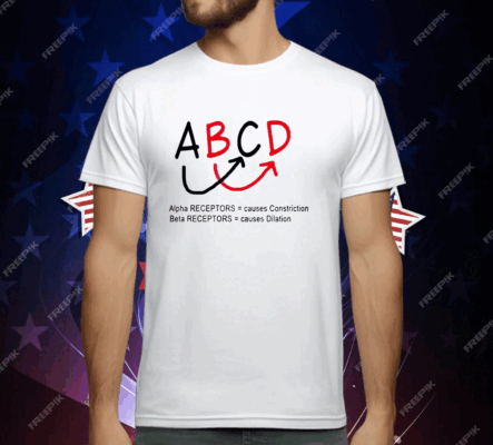 ABCD Alpha Receptors causes Constriction Beta Receptors causes Dilation T-Shirt