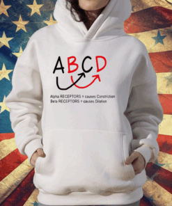 ABCD Alpha Receptors causes Constriction Beta Receptors causes Dilation T-Shirt