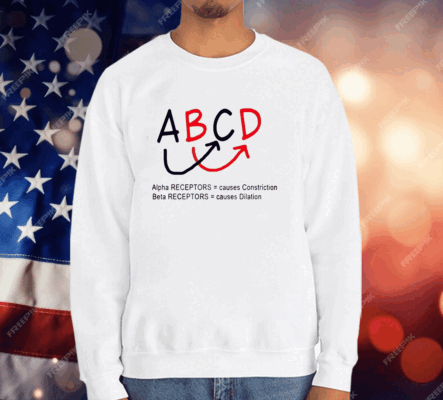 ABCD Alpha Receptors causes Constriction Beta Receptors causes Dilation T-Shirt