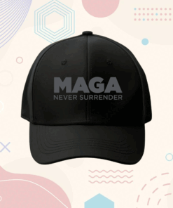 MAGA Never Surrender Black T-Shirt