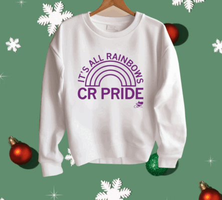 Cedar Rapids Pride It’s All Rainbows Ladies Boyfriend Shirt