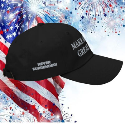 Dark Day Trump NEVER SURRENDER MAGA HAT