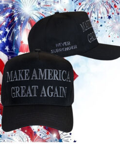 Dark Day Trump NEVER SURRENDER MAGA HAT