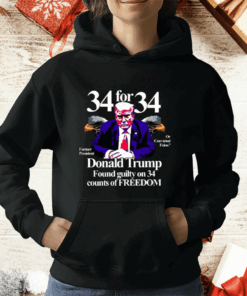 Donald Trump Found Guilty On 34 Counts Of Freedom T-Shirt