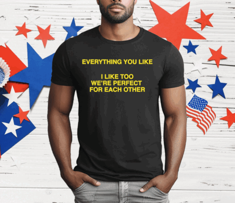 Everything You Like I Like Too We're Perfect For Each Other T-Shirt