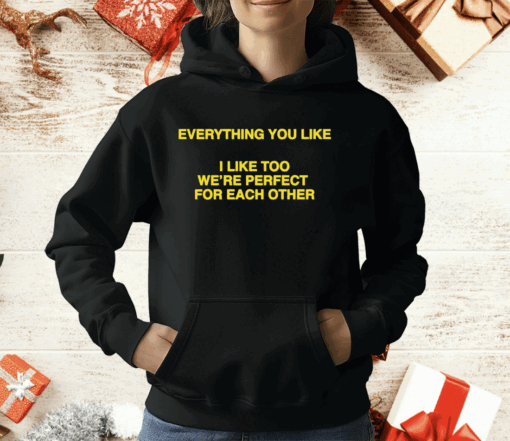 Everything You Like I Like Too We’re Perfect For Each Other T-Shirt