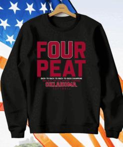 Four-Peat Licensed Champs Oklahoma Softball T-Shirt