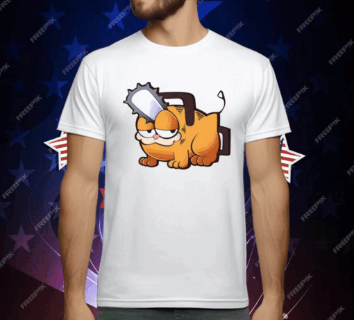 Garfield Pochita Chainsaw T-Shirt