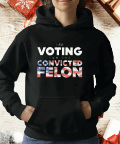 I Am Voting For The Convicted Felon America Flag T-Shirt