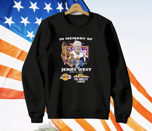 In Memory Of Jerry West Los Angeles Lakers 2024 T-Shirt